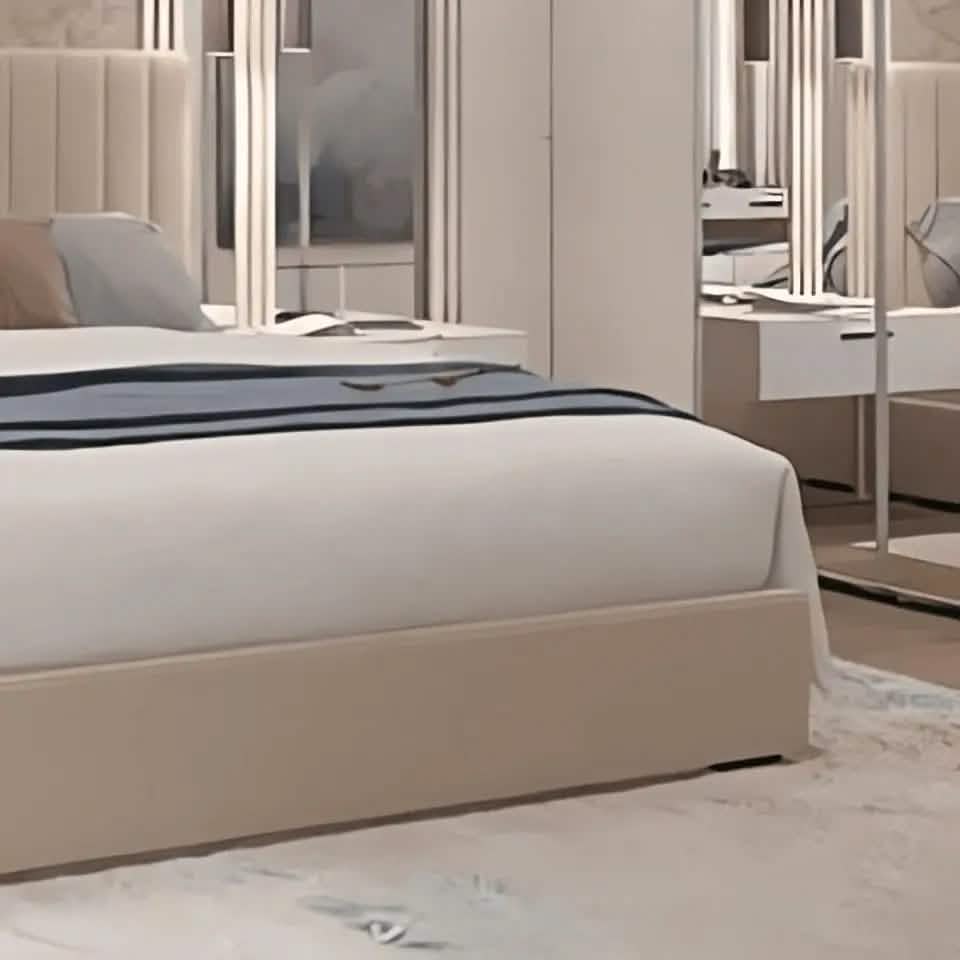 سرير خشب كونتر و قطيفة - HOM9 - Homix