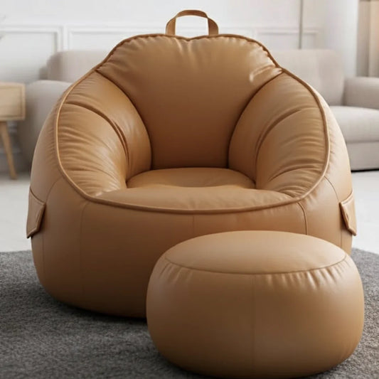 طقم بين باج مع بف جلد، قطعتين - جملي