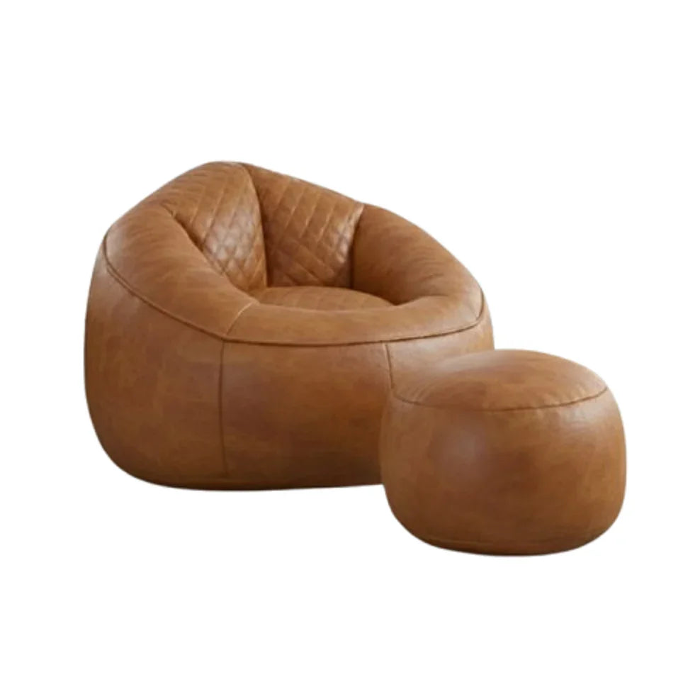 طقم بين باج مع بف جلد، قطعتين - جملي