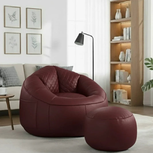 طقم بين باج مع بف جلد، قطعتين - نبيتي