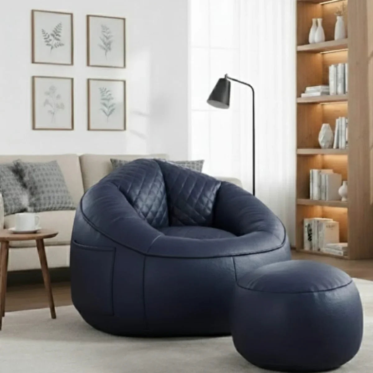 طقم بين باج مع بف جلد، قطعتين