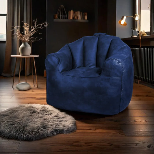 بين باج جلد، 85*70*78 سم - كحلي