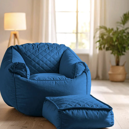 بين باج قطيفة، 100*75 سم - تركواز