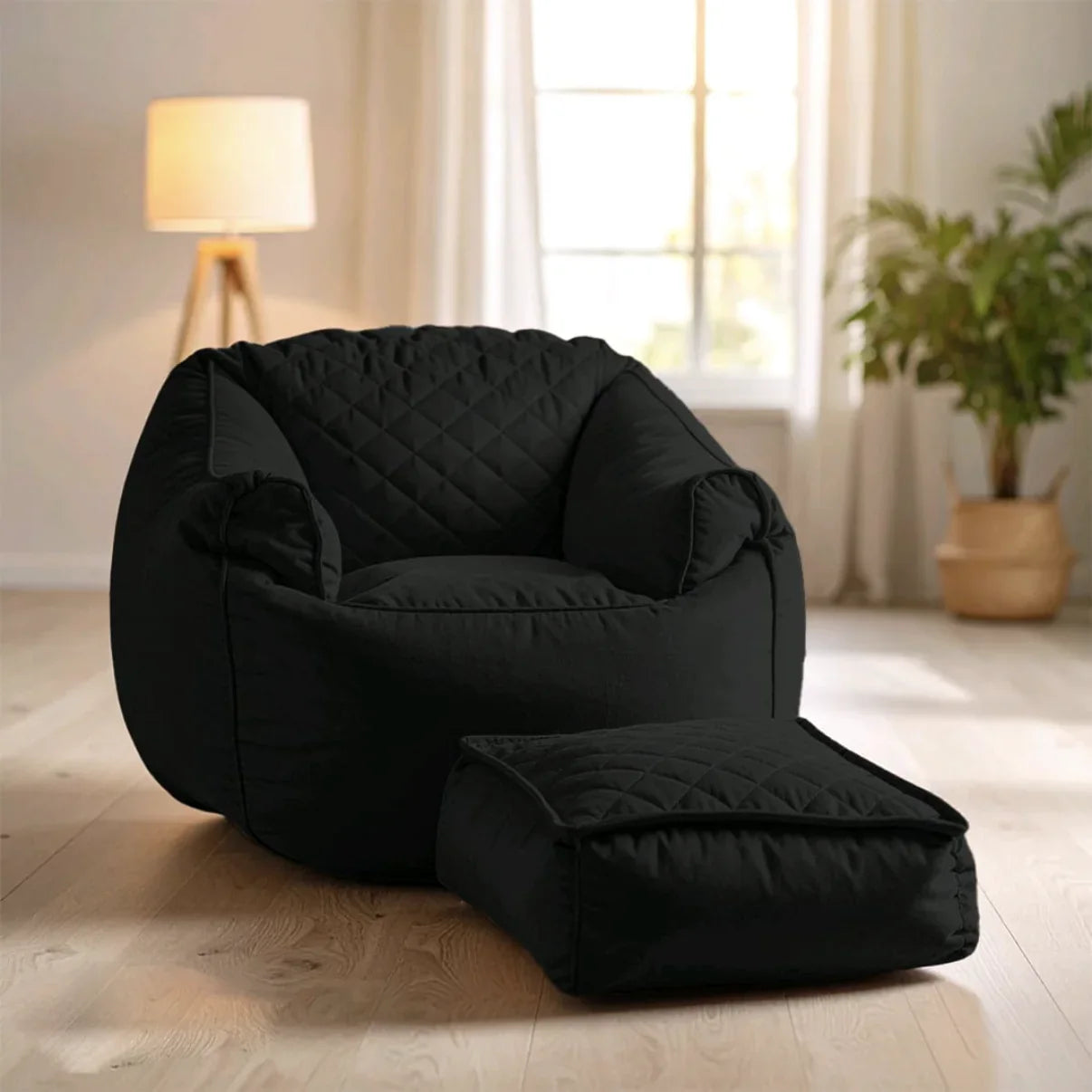 بين باج جلد، 100*75 سم - أسود