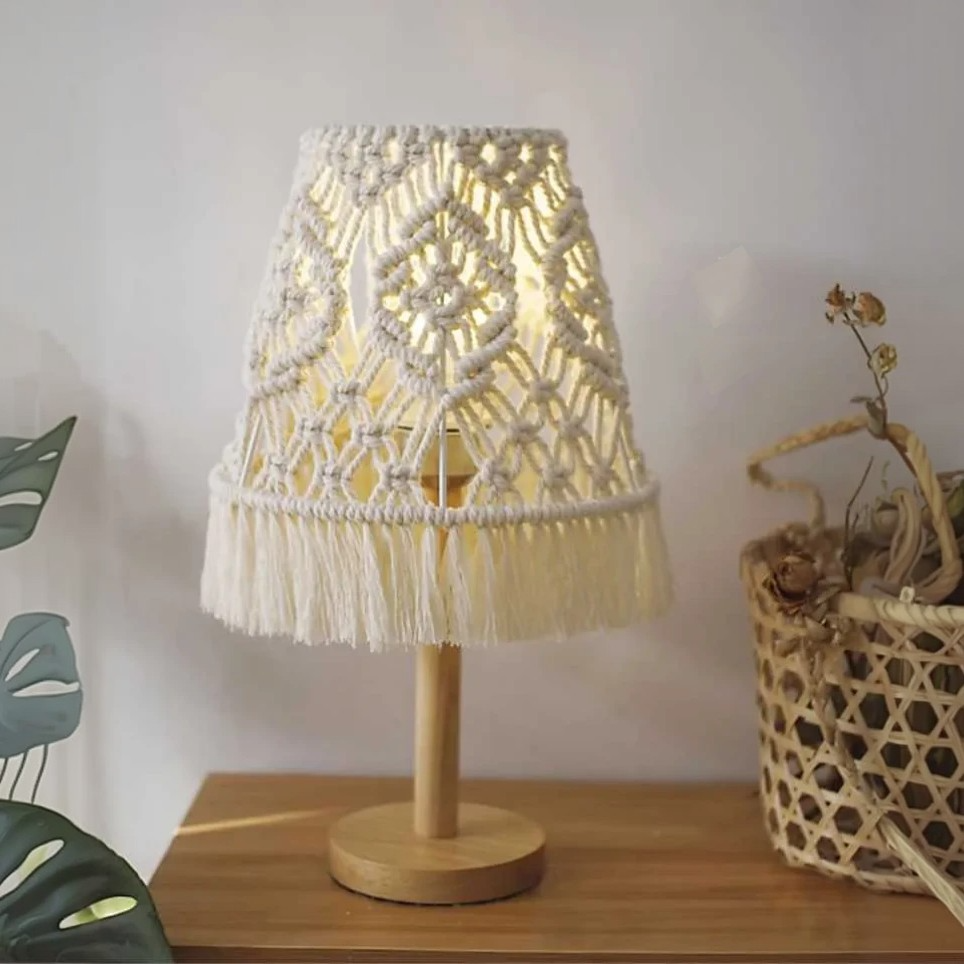 أباجورة خشب زان، 28*45 سم