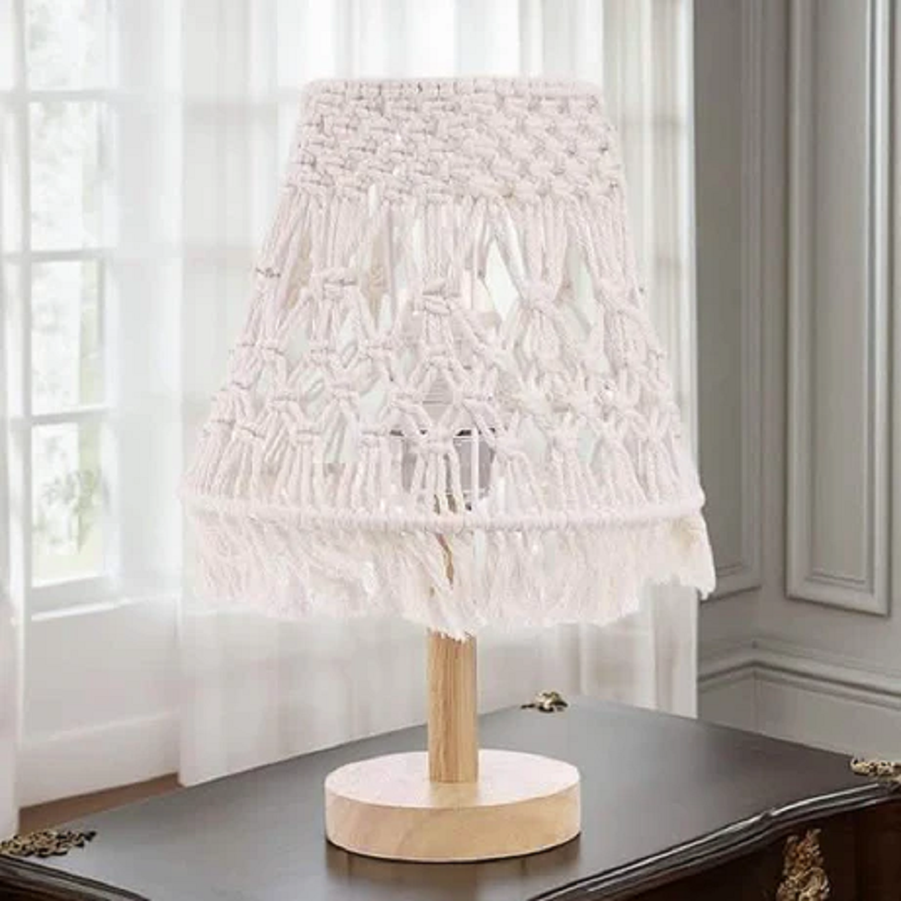 أباجورة خشب زان، 28*45 سم