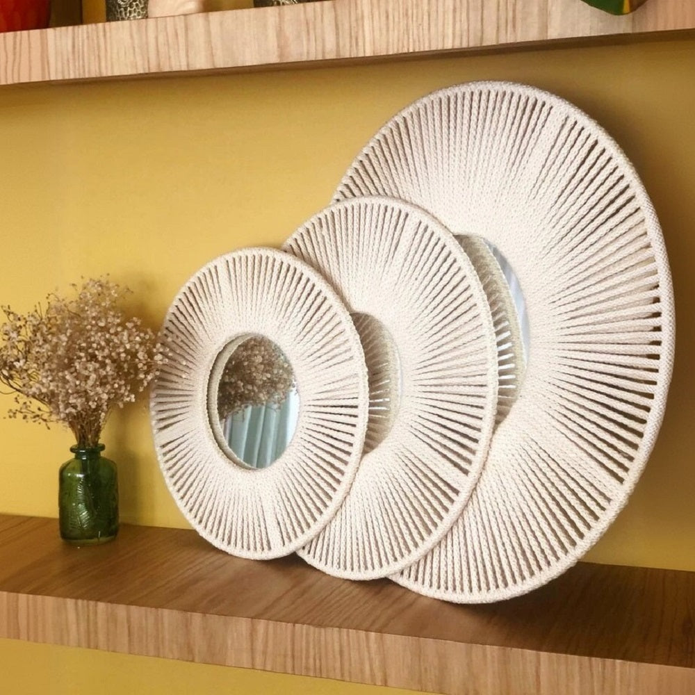 طقم مرايات مكرمية، 3 قطع