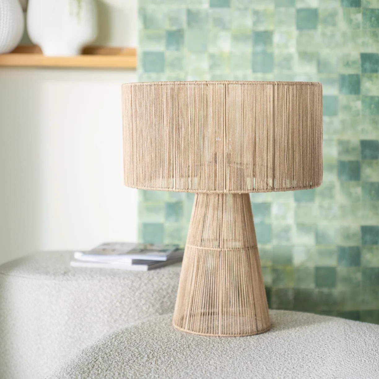 أباجورة خشب زان، 30*65 سم