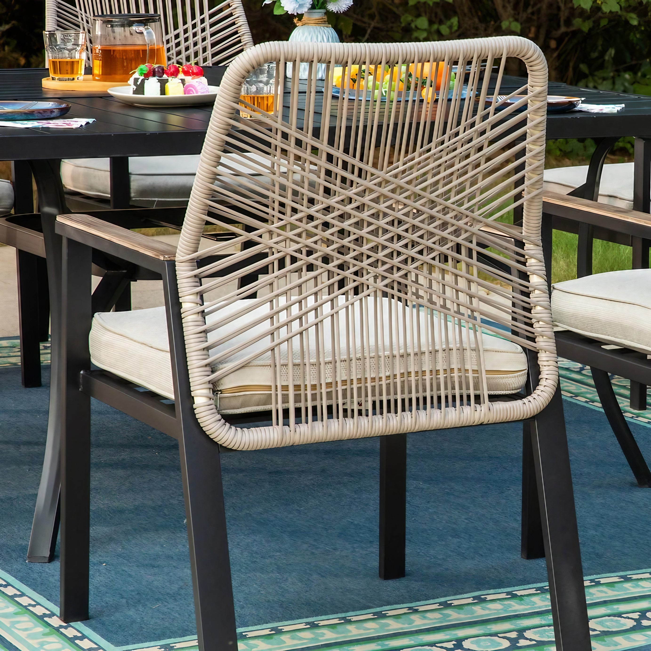 طقم سفرة خارجي ستيل و دوبار، 5 قطع