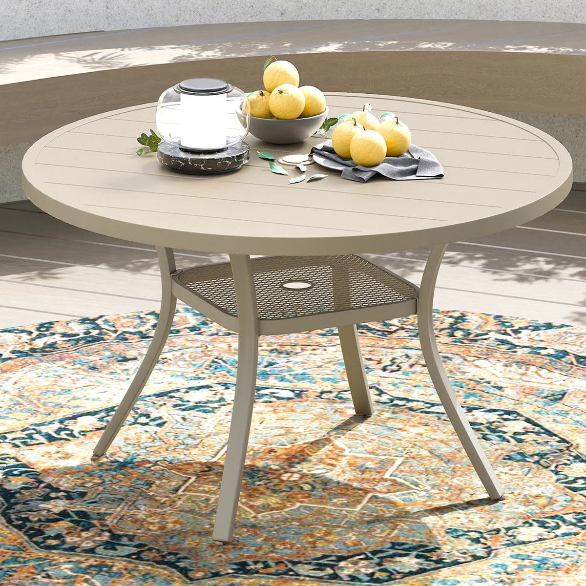 ترابيزة خارجية ستيل، 100*50 سم