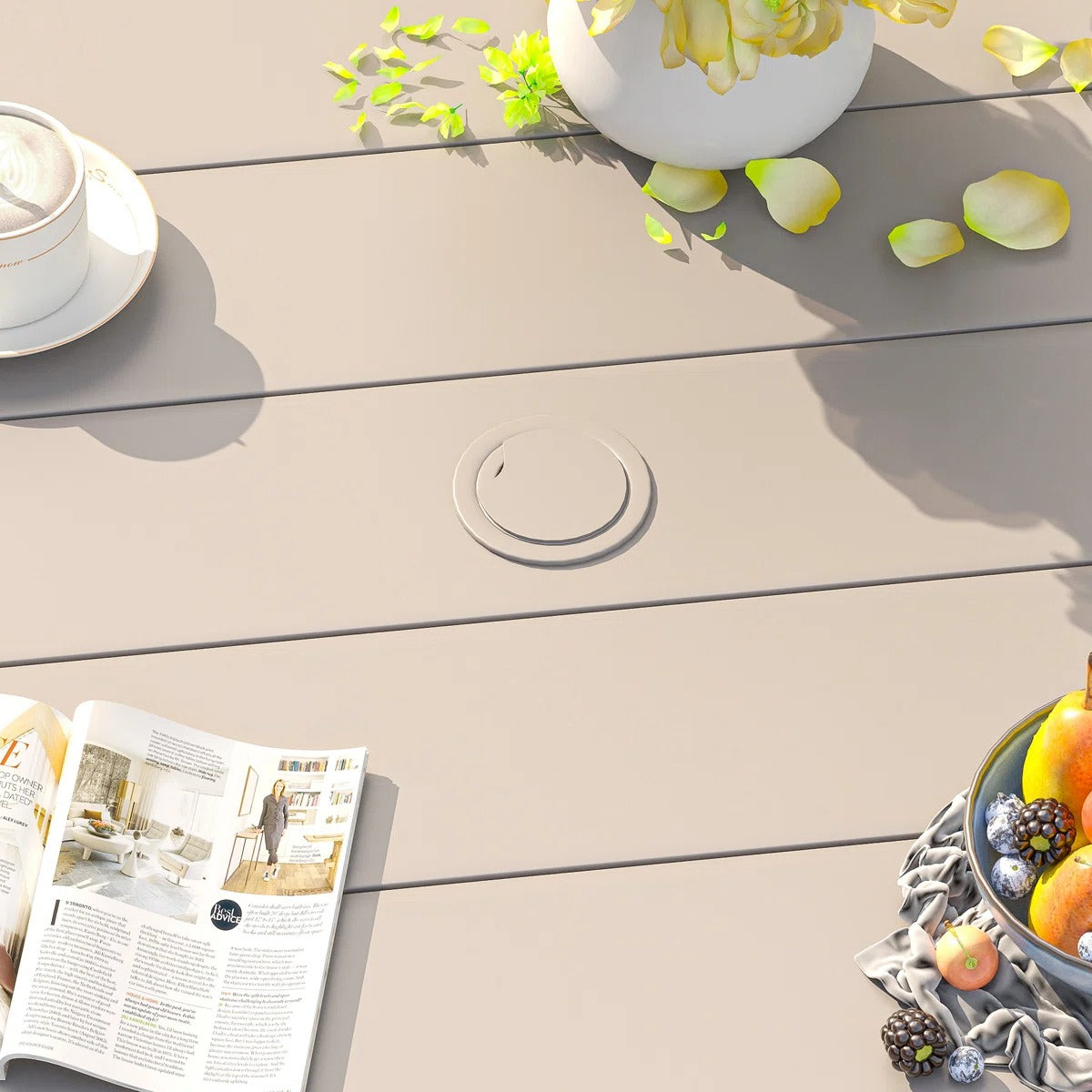 ترابيزة خارجية ستيل، 100*50 سم