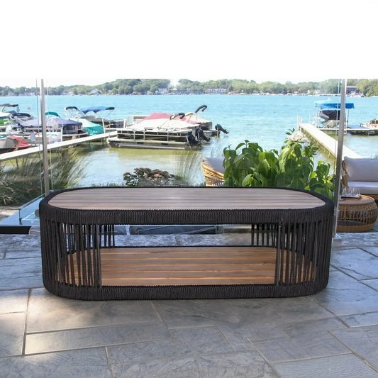 ترابيزة خارجية معدن وام دي اف، 120*50*50 سم