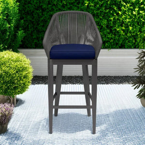 كرسي بار خارجي ستيل و دوبار، 50*55*112 سم