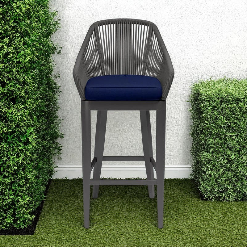 كرسي بار خارجي ستيل و دوبار، 50*55*112 سم