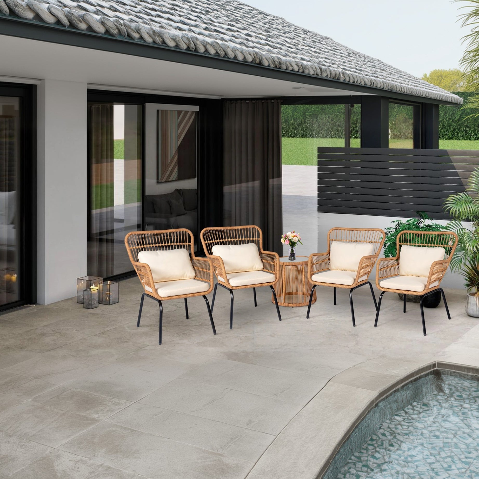 طقم خارجي ستيل ودوبار، 5 قطع