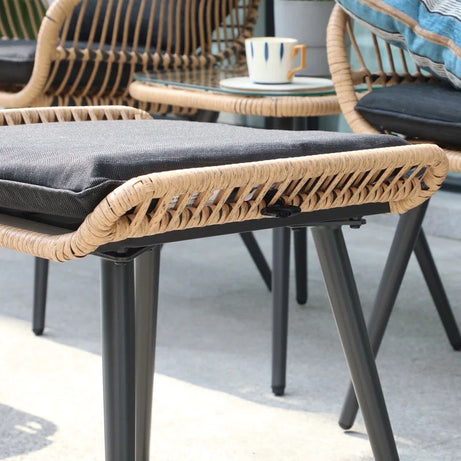 طقم خارجي ستيل و راتان، 5 قطع