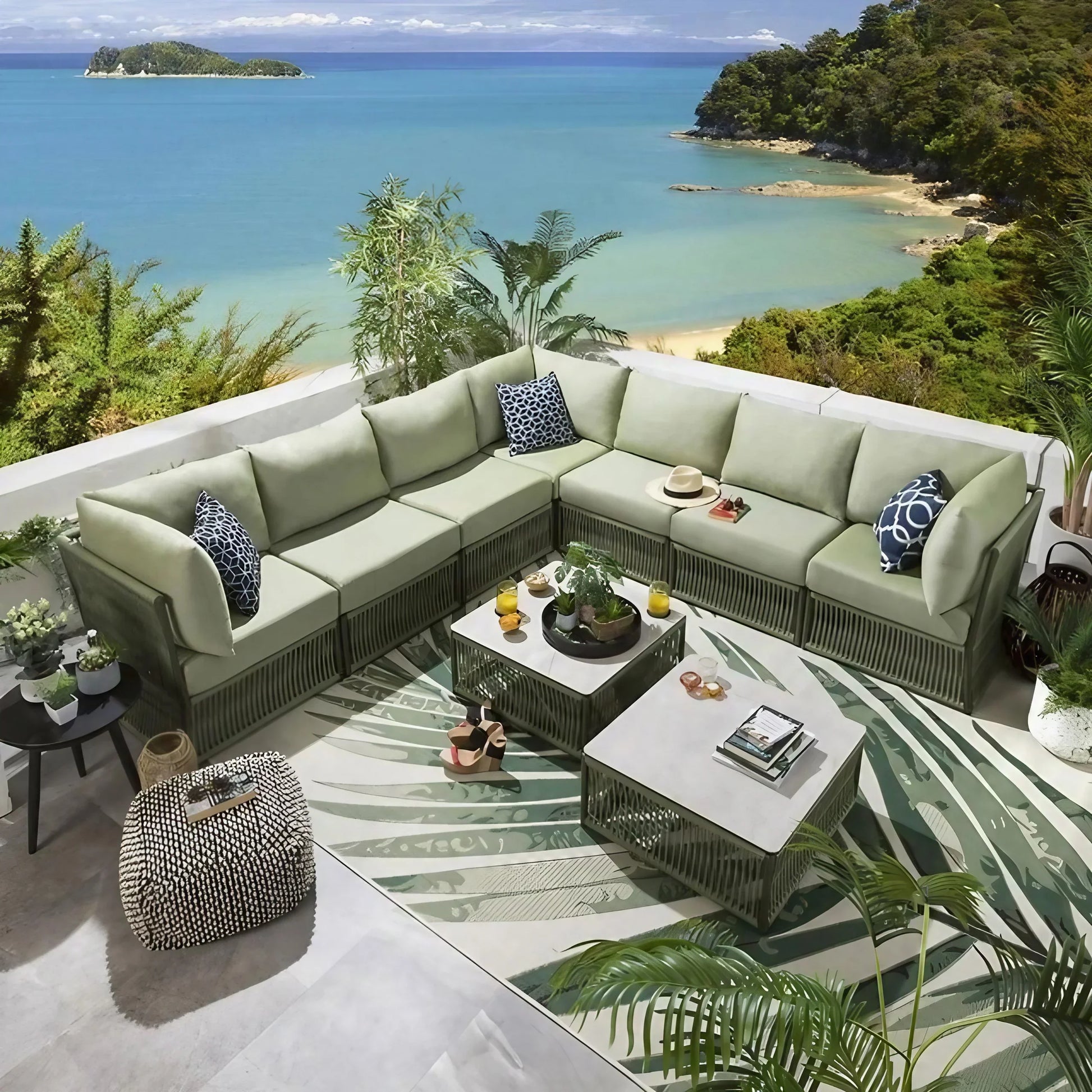 طقم خارجي ستيل و دوبار، 10 قطع