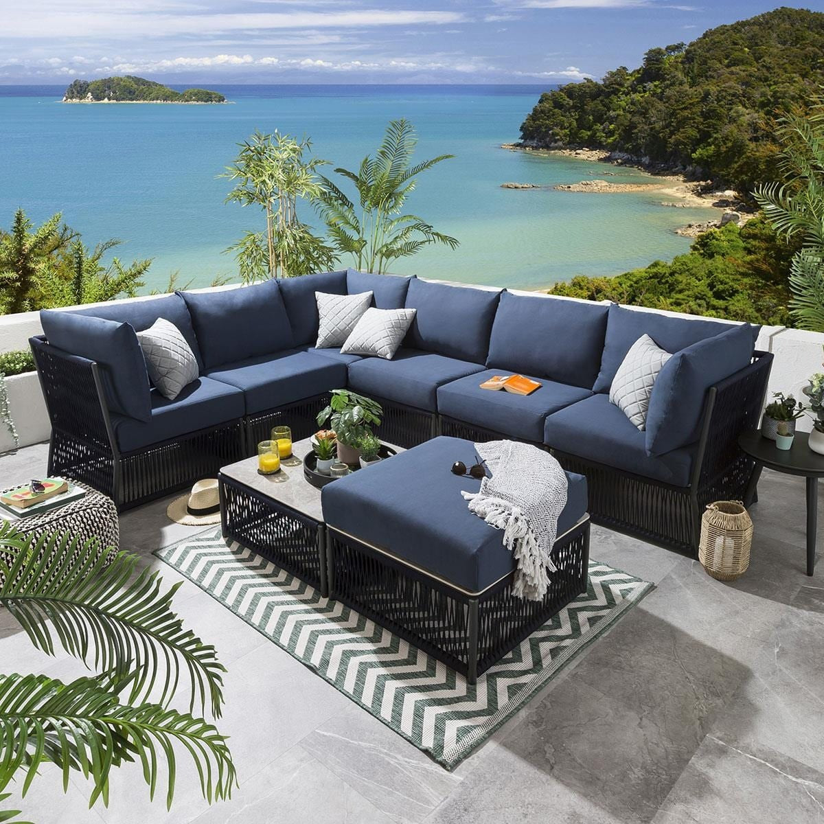 طقم خارجي ستيل و دوبار، 9 قطع