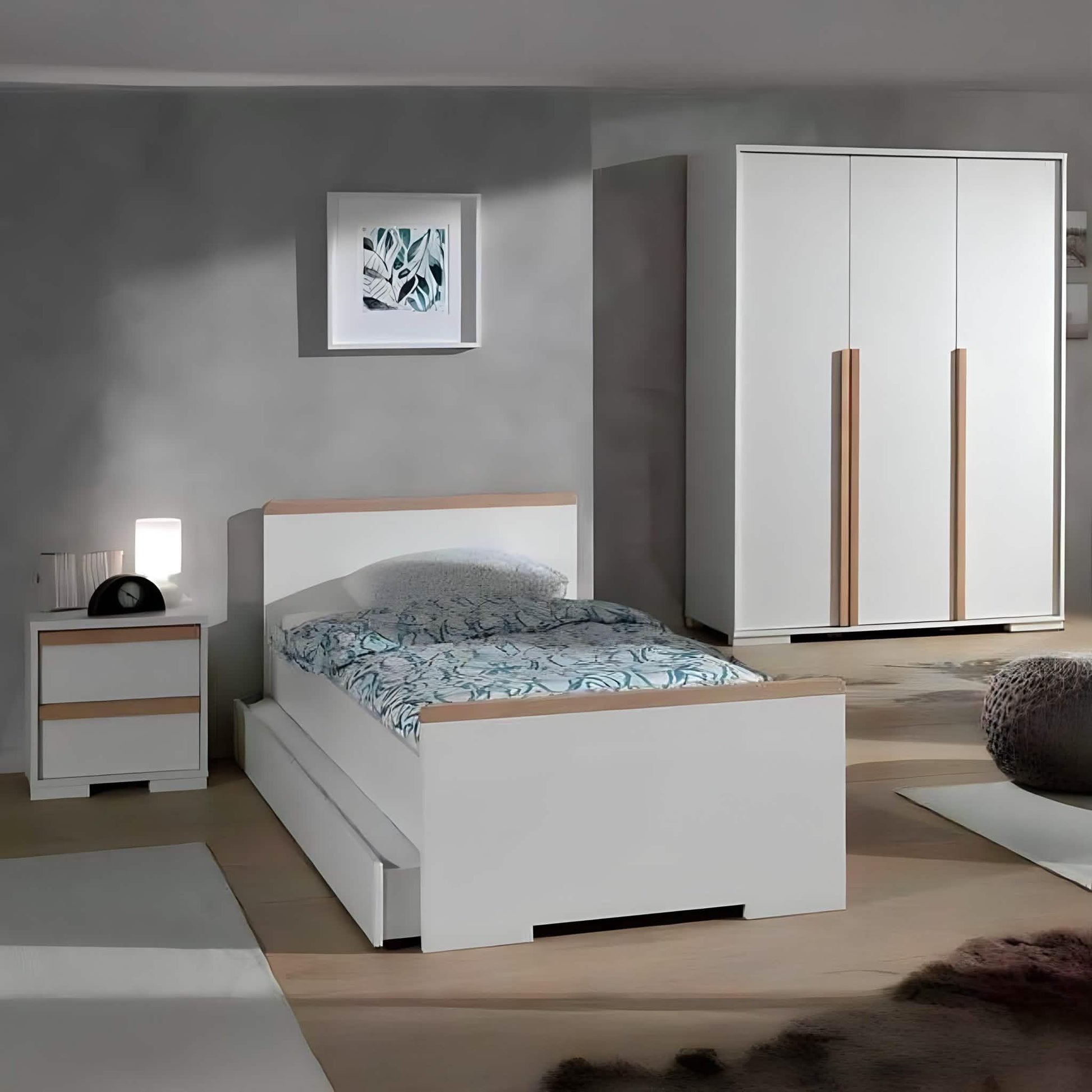 غرفة نوم خشب ام دي اف، 3 قطع