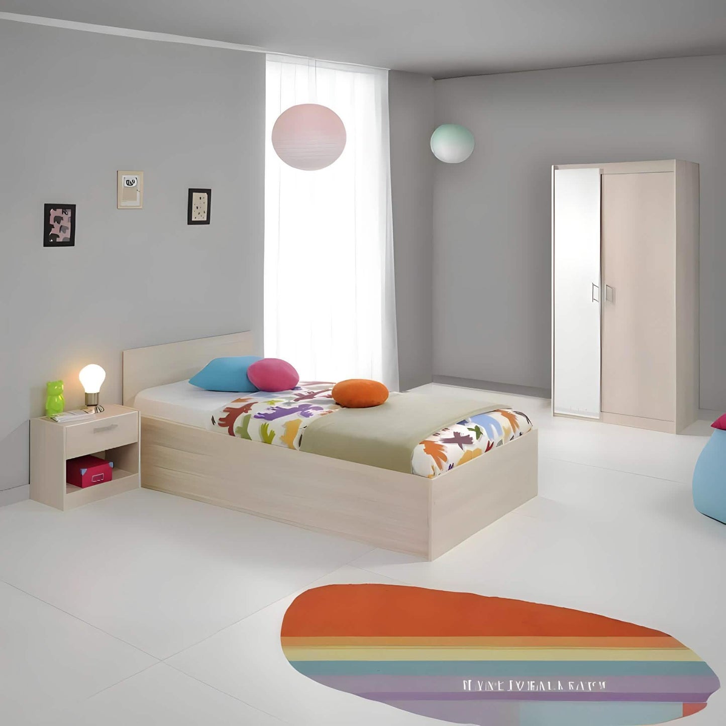 غرفة نوم، خشب ام دي اف - 3 قطع