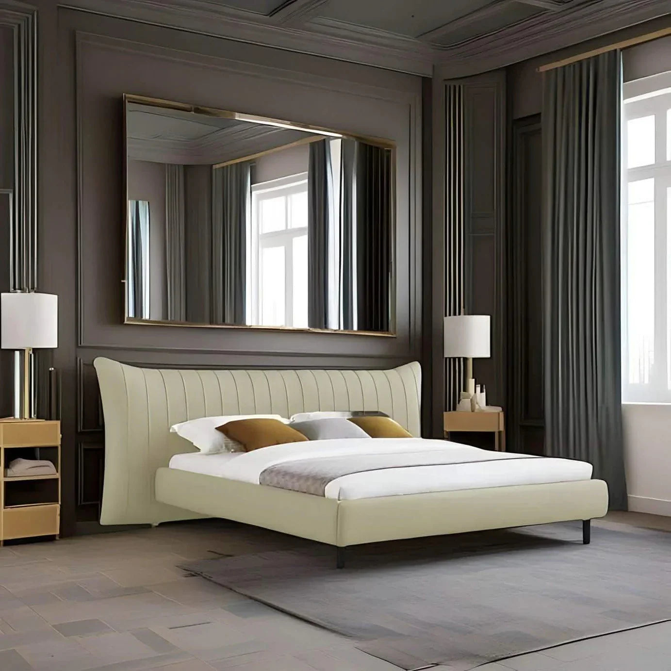 سرير كينج كينج خشب كونتر و موسكي، 180*195*120 سم