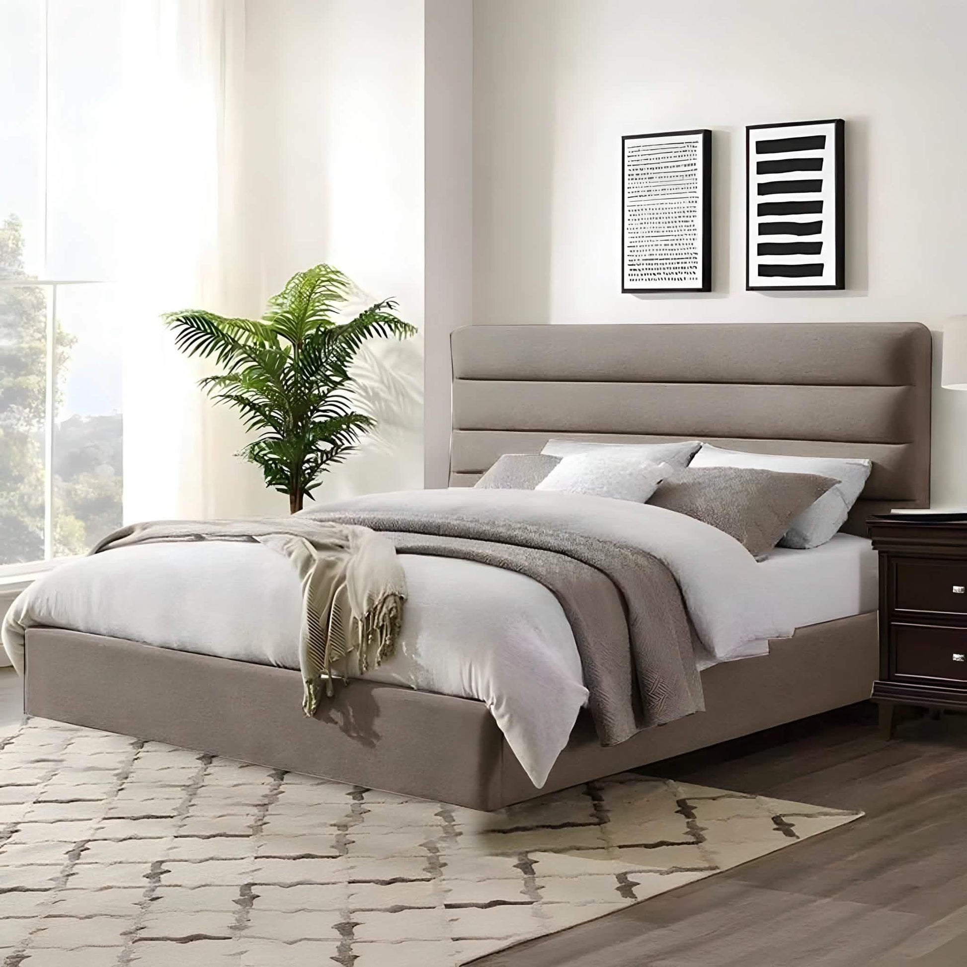 سرير كينج خشب موسكي، 160*195*120 سم