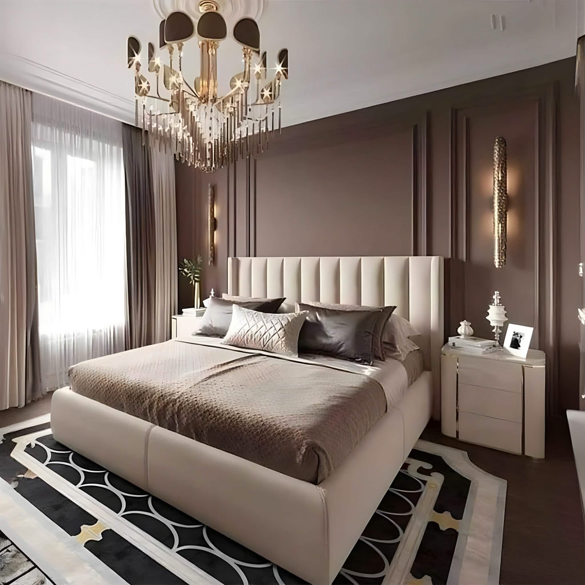 سرير كينج خشب موسكي، 160*195*120 سم