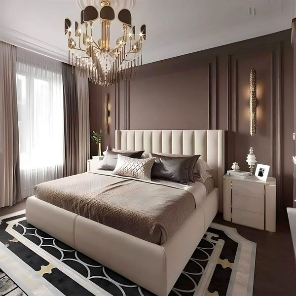 سرير كينج خشب موسكي، 160*195*120 سم