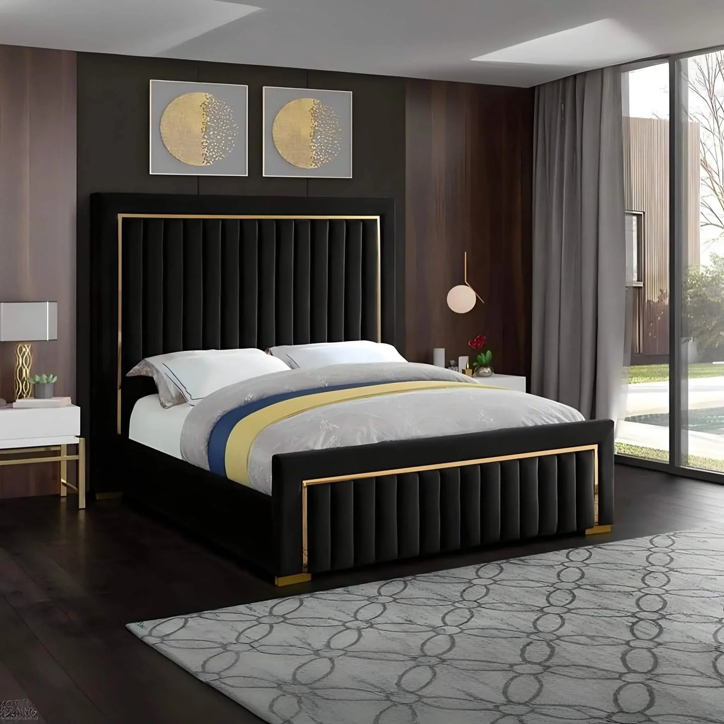 سرير كينج خشب موسكي، 160*195*120 سم