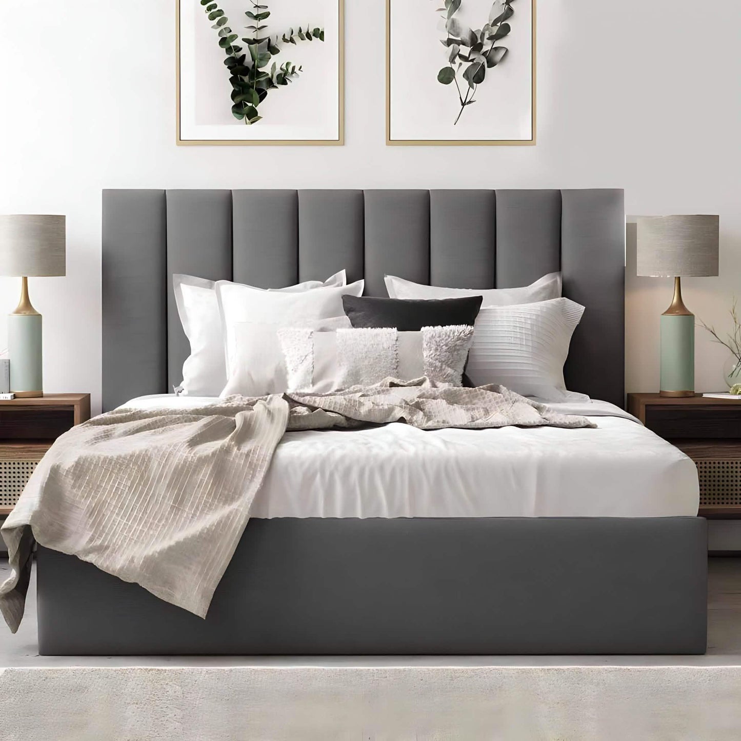 سرير كينج خشب موسكي، 160*195*120 سم