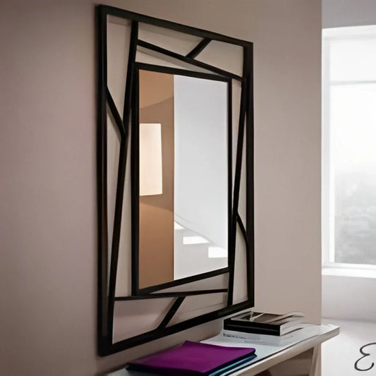 مرايا حائط بإطار خشب، 70*2*90 سم