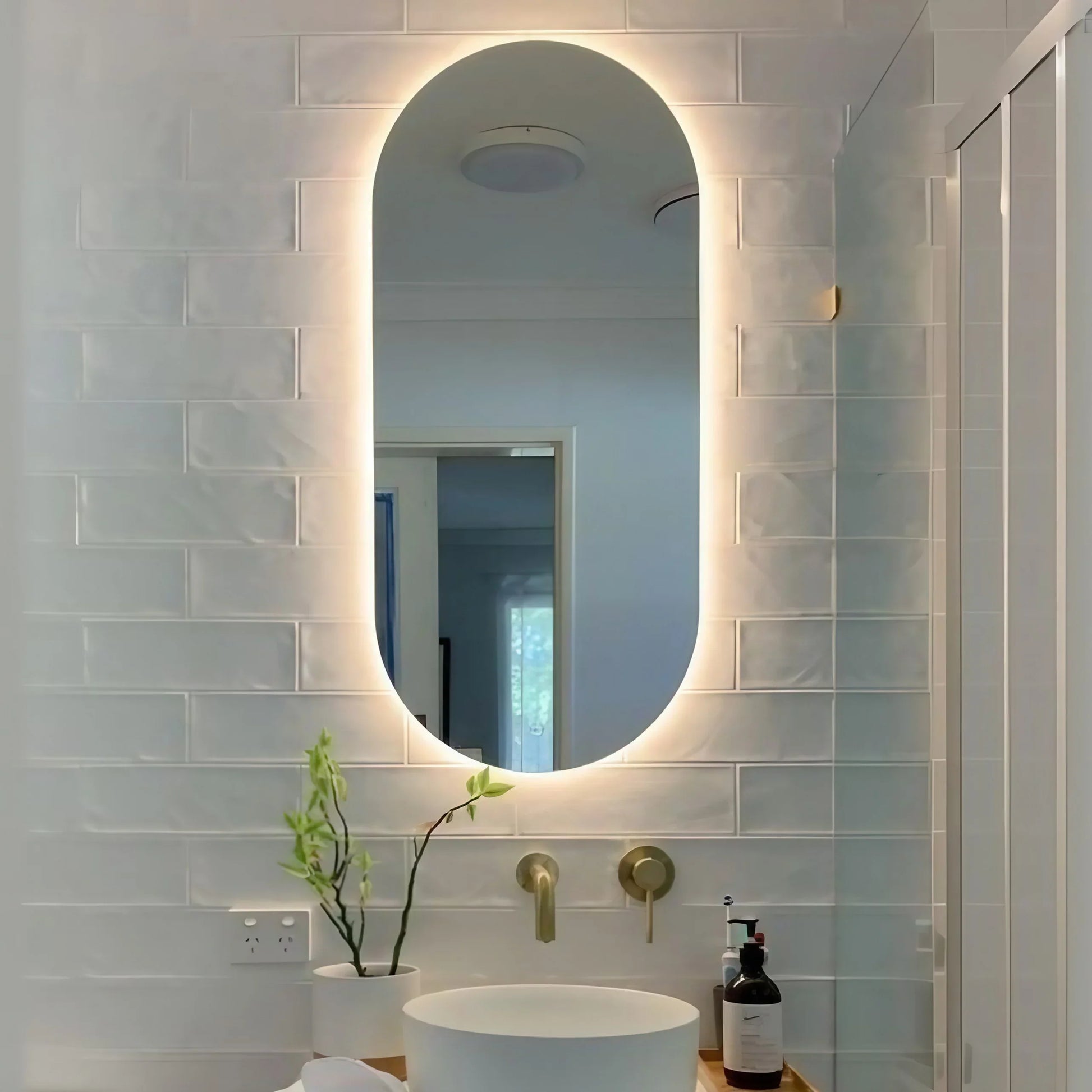 مرايا حائط ليد، 45*75 سم