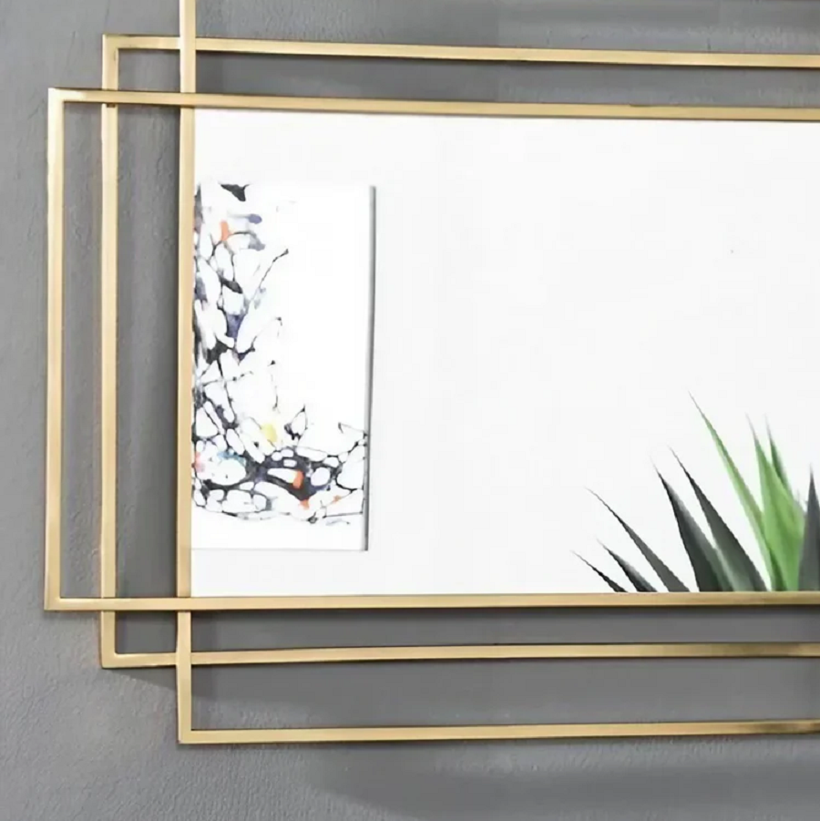 مرايا حائط بإطار خشب ام دي اف، 70*2*80 سم