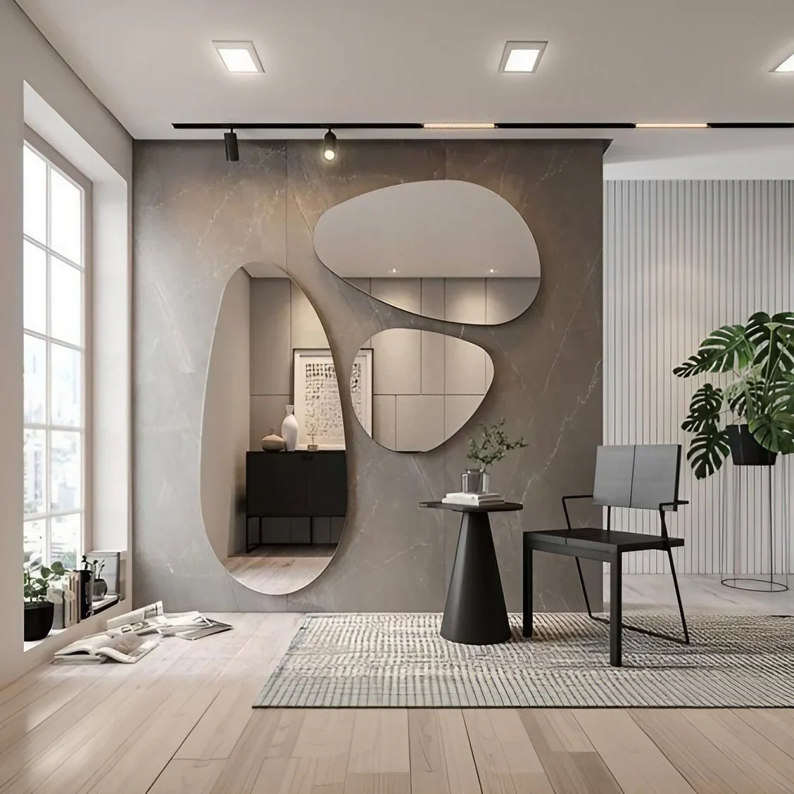 طقم مرايات حائط، 3 قطع