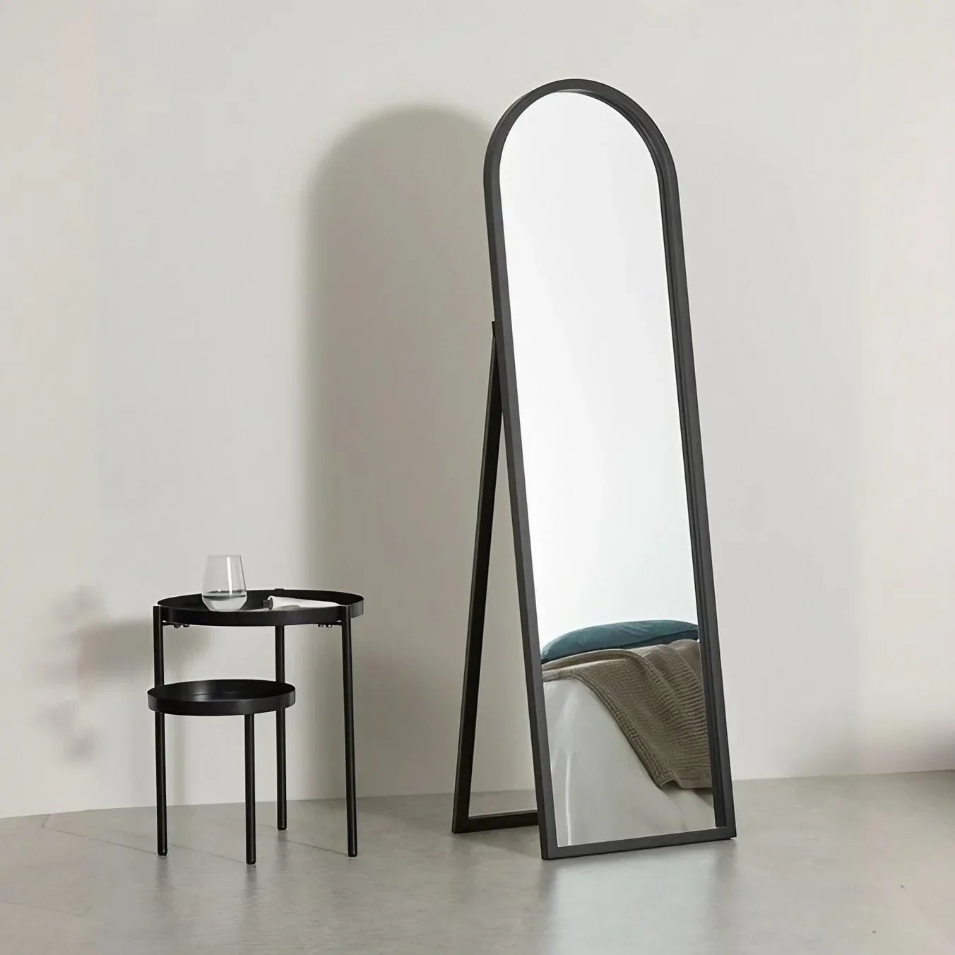 مرايا ستاند بإطار خشب ام دي اف، 50*2*160 سم