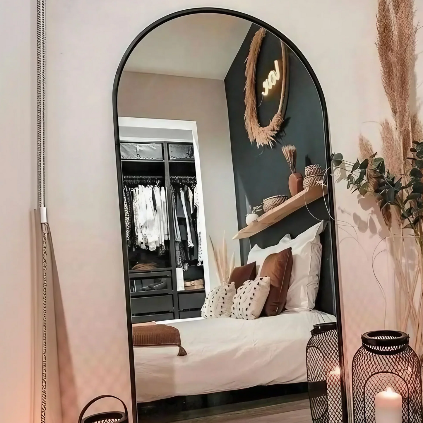 مرايا بإطار خشب ام دي اف، 60*2*170 سم