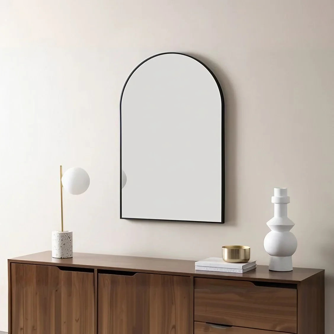 مرايا حائط بإطار خشب ام دي اف، 60*2*105 سم