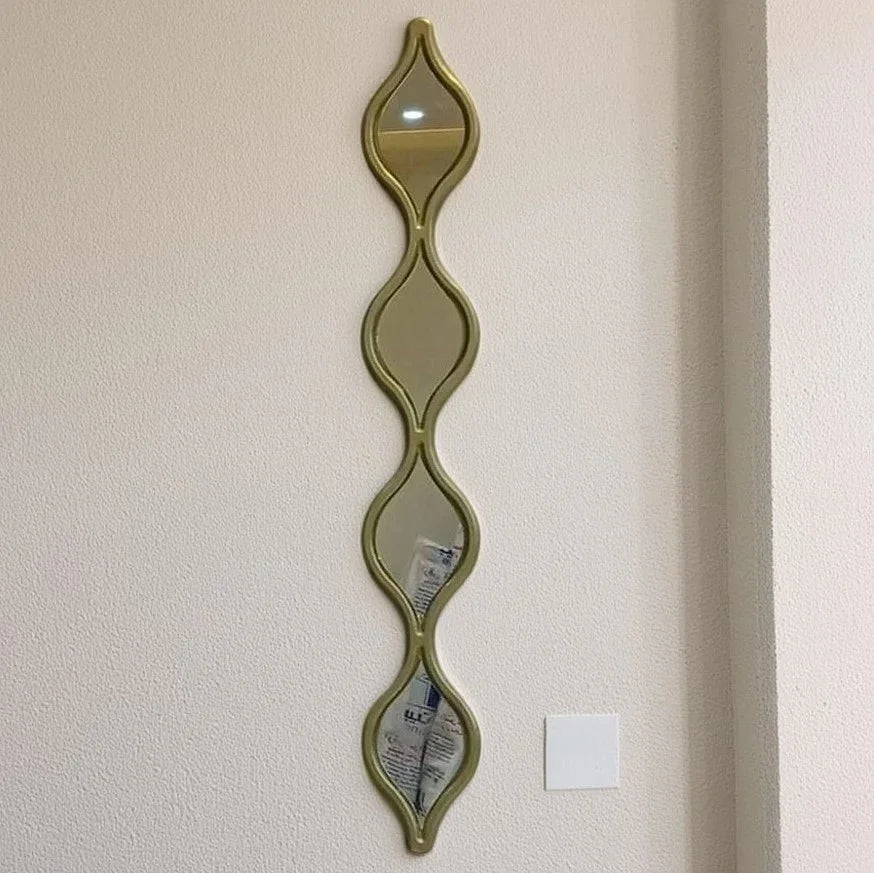 مرايا حائط بإطار خشب ام دي اف، 10*2*80 سم