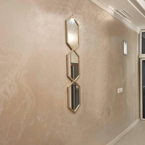 مرايا حائط بإطار خشب ام دي اف، 15*2*80 سم