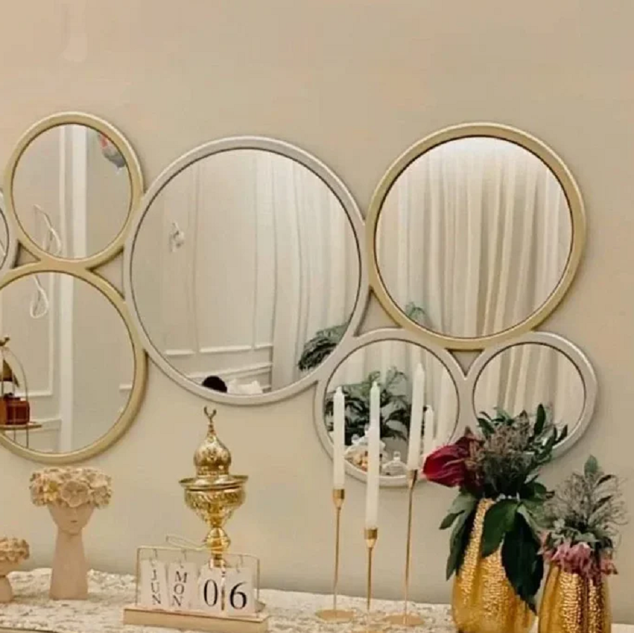 مرايا حائط بإطار خشب ام دي اف، 160*2*70 سم