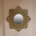 مرايا حائط بإطار خشب ام دي اف، 75*75 سم