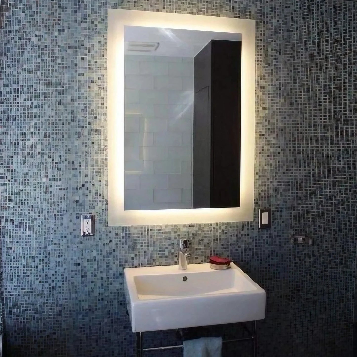 مرايا حمام ليد، 60*80 سم