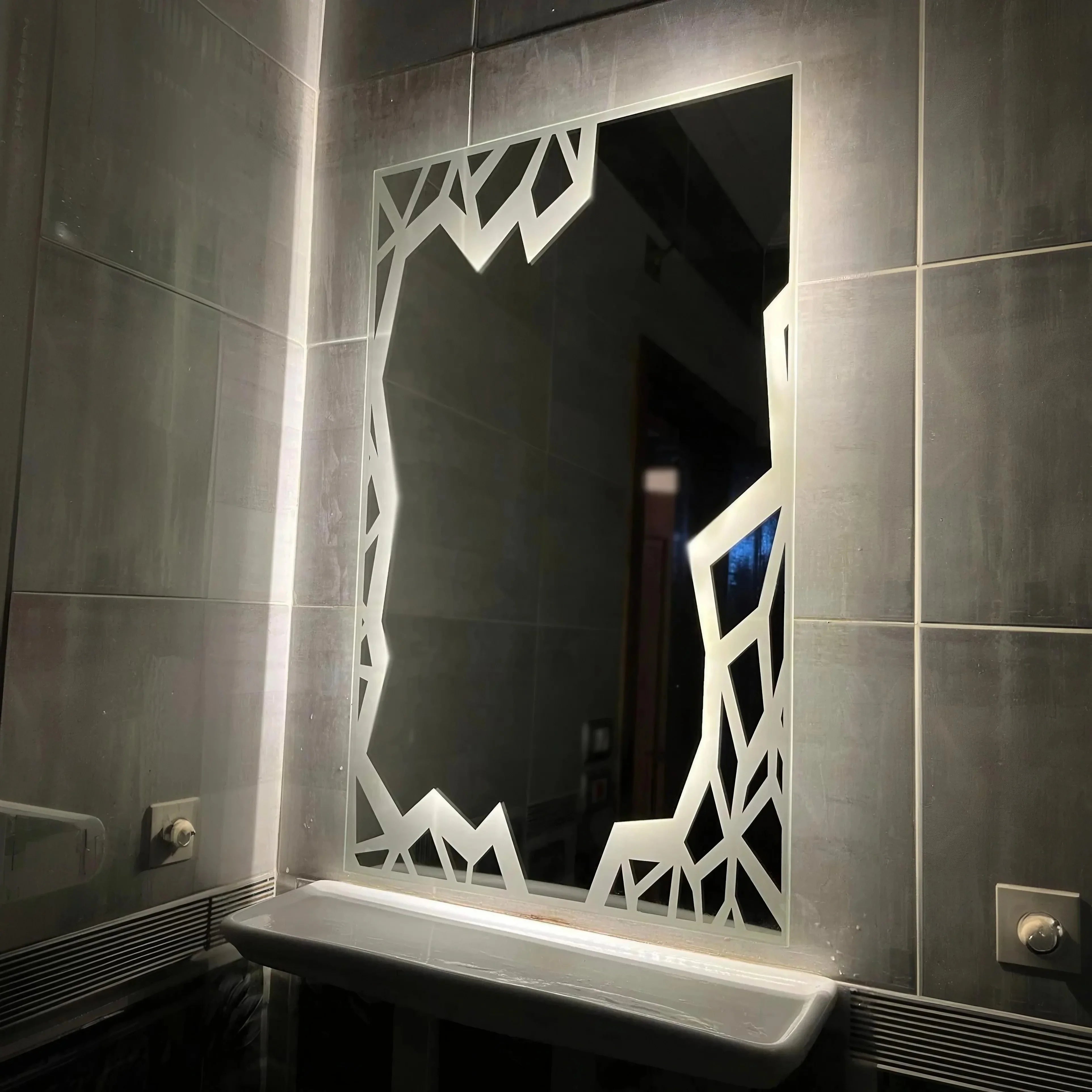 مرايا ليد، 50*2*80 سم