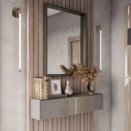 مرايا حائط بإطار خشب، 70*4*90 سم