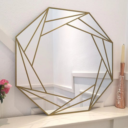 مرايا حائط بإطار خشب، 80*2*80 سم