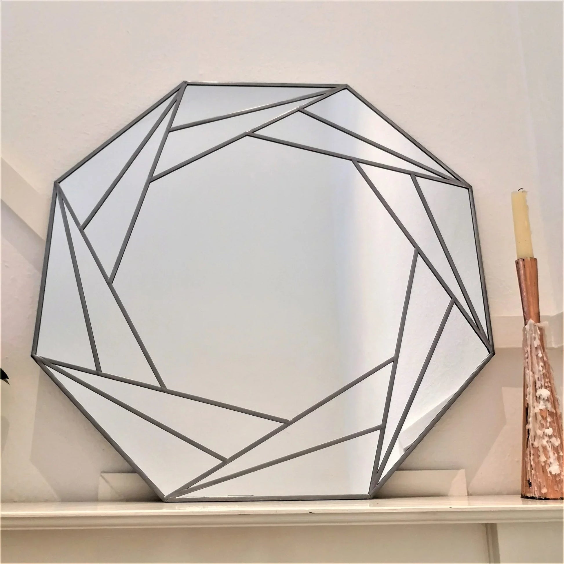 مرايا حائط بإطار خشب، 100*2*100 سم