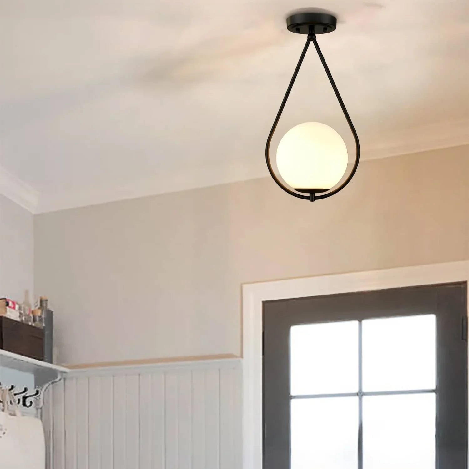 نجفة ستيل و زجاج، 20*30 سم