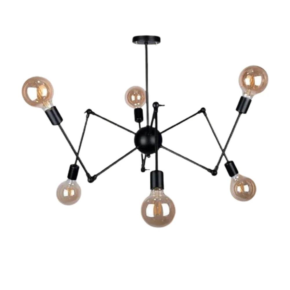 نجفة ستيل وخشب، 60*40 سم