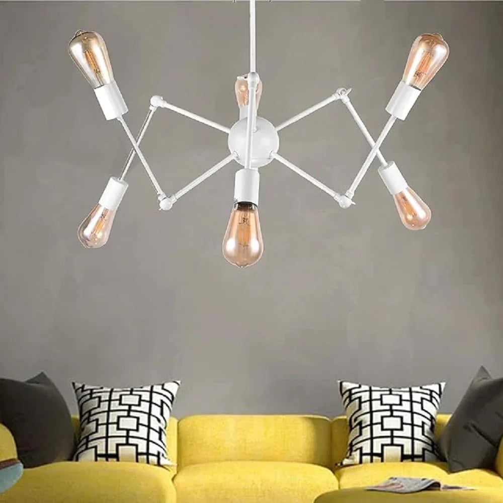 نجفة ستيل وخشب، 60*40 سم