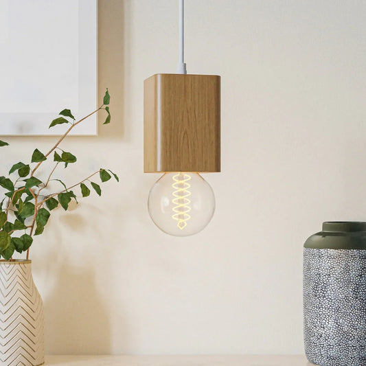 نجفة خشب طبيعي، 8*50 سم